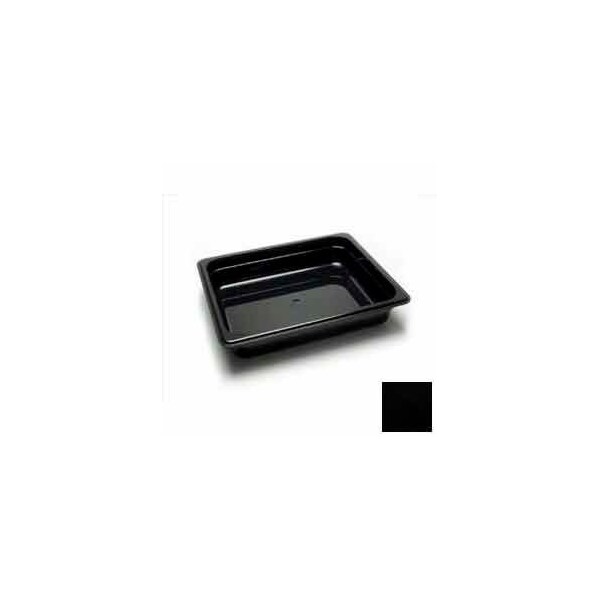 Cambro - Camwear Food Pan, 1/2 Size, 2-1/2" Deep, Polycarbonate, Black, NSF